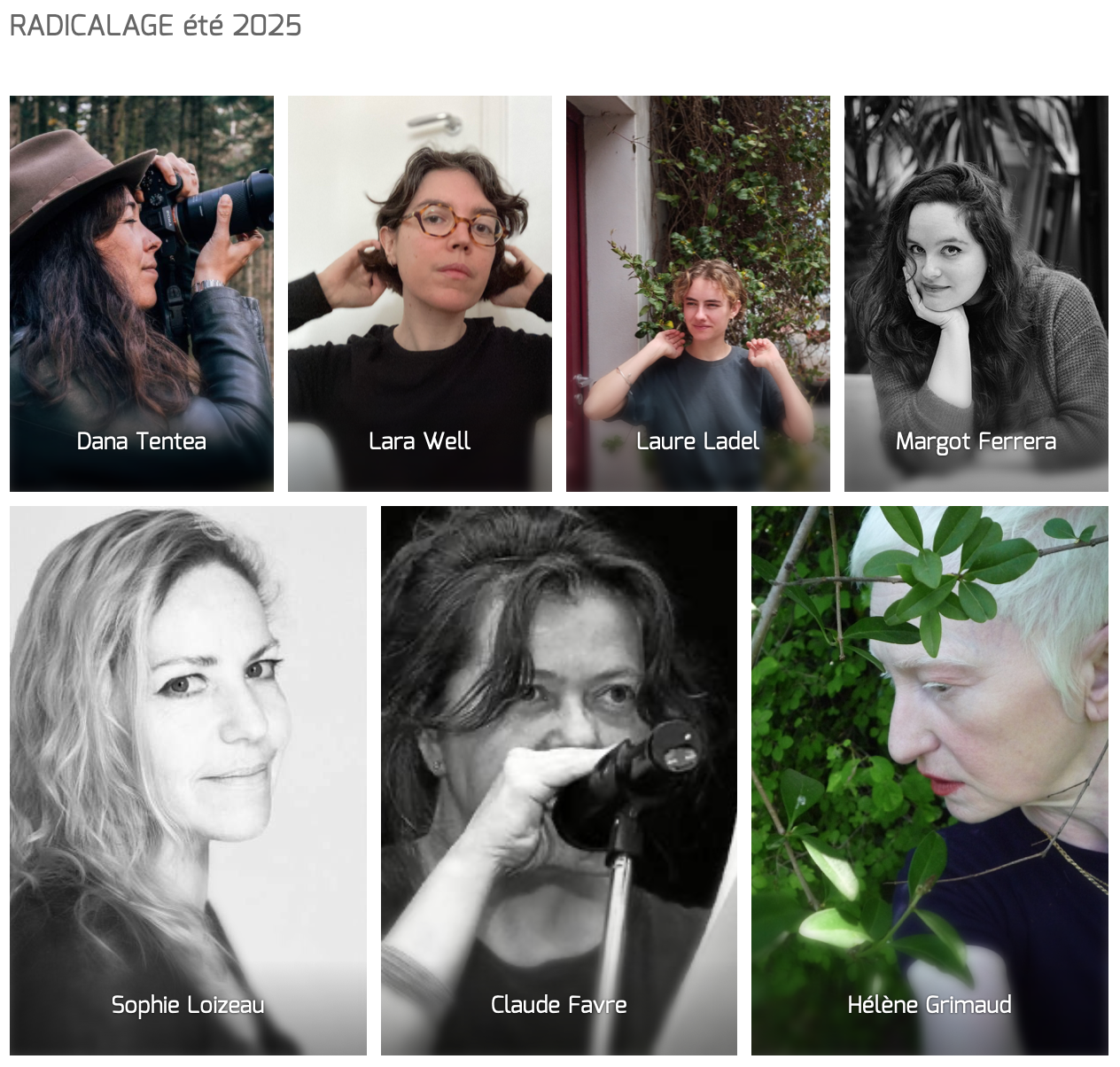 Autrices du tract de poésie Radicalesse