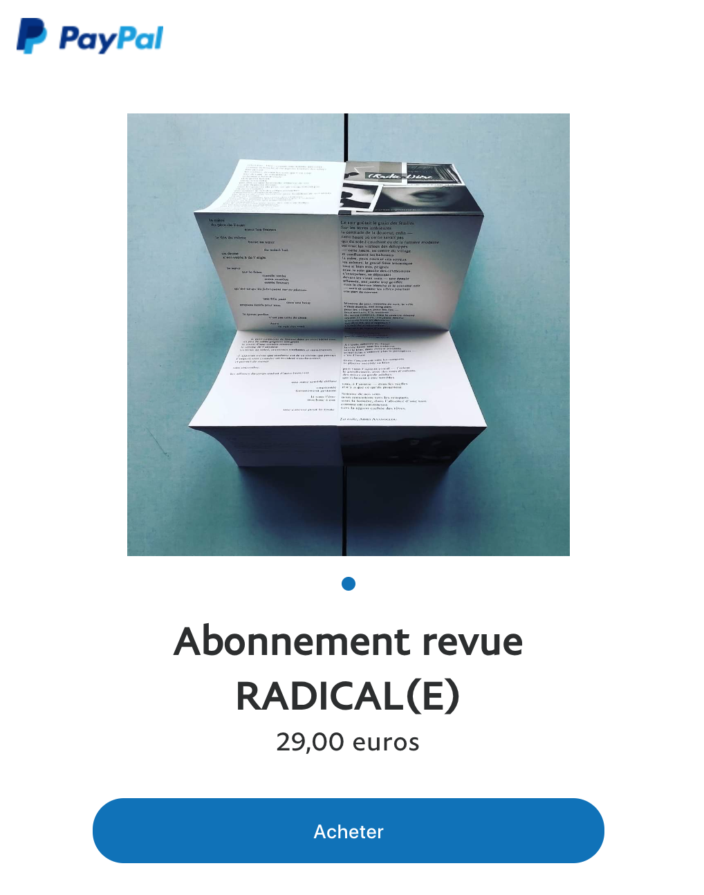 S'abonner simplement à la revue Radicale